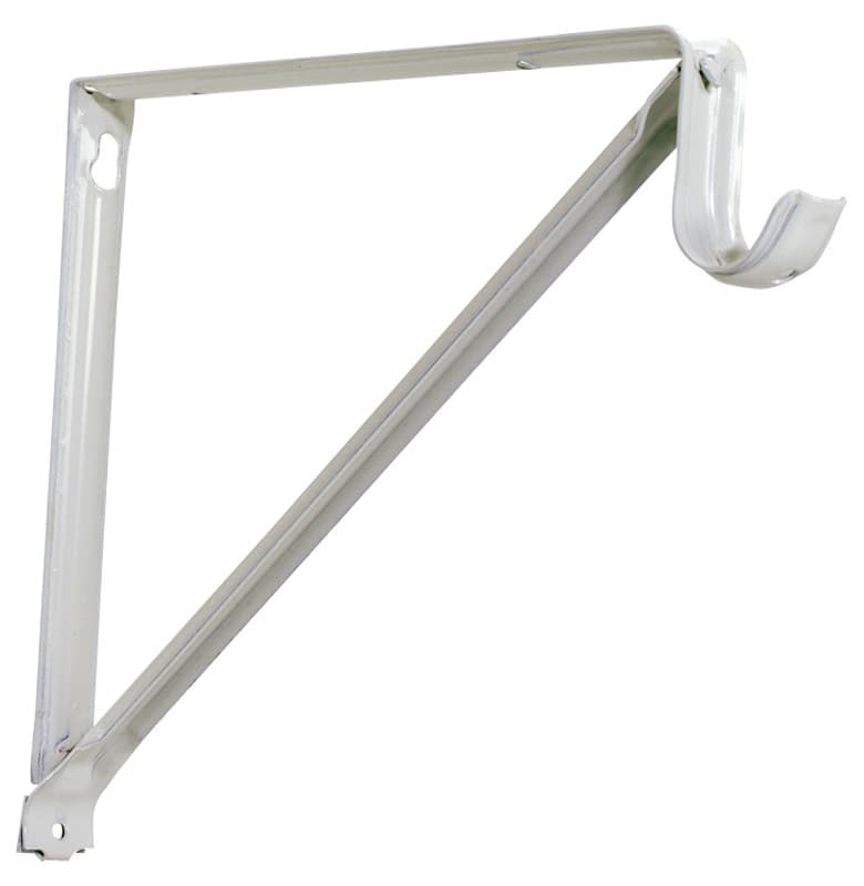 Knape & Vogt John Sterling White Steel Shelf/Rod Bracket 16 Ga. 11 in. L 150 lb