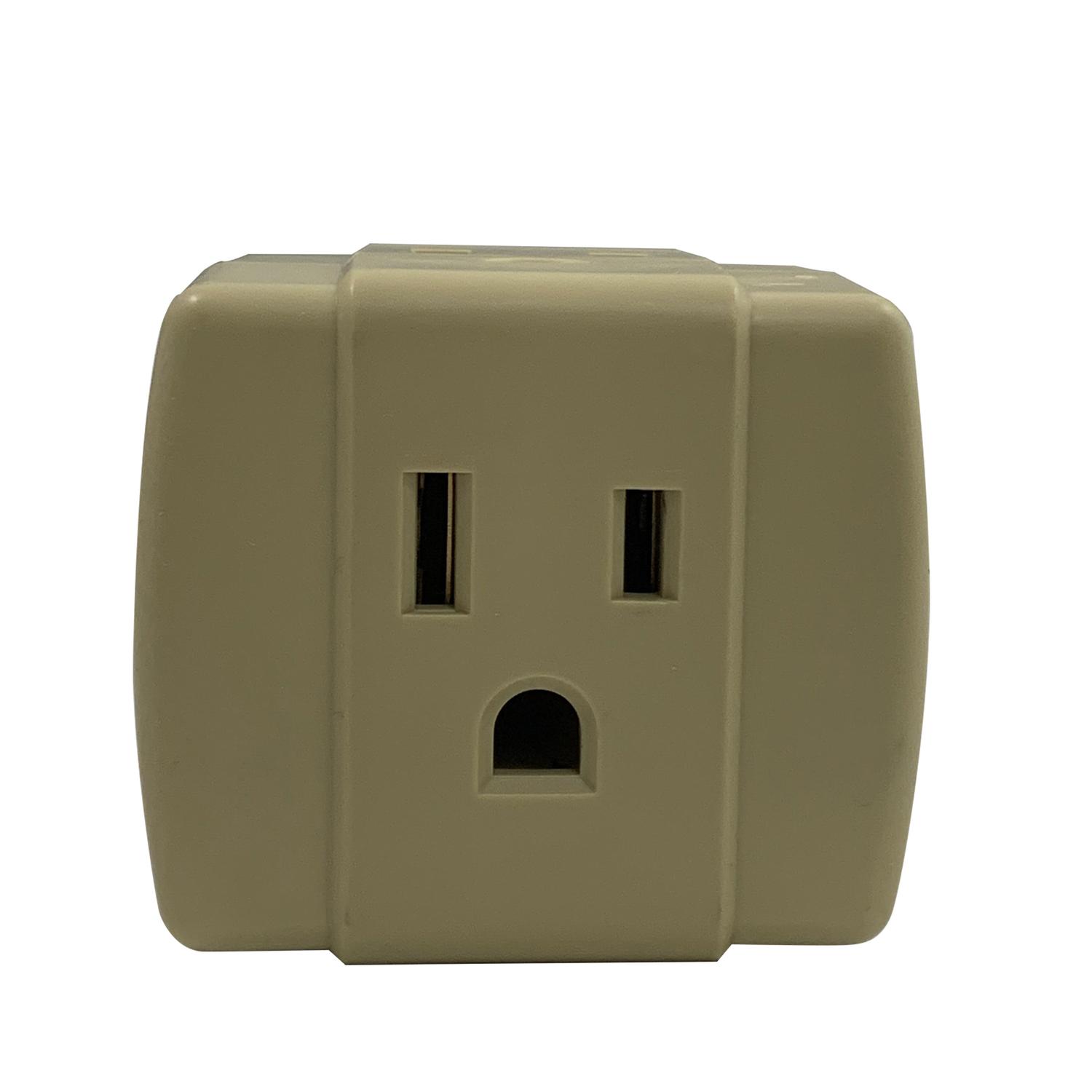Ace Grounded 3 outlets Adapter 1 pk