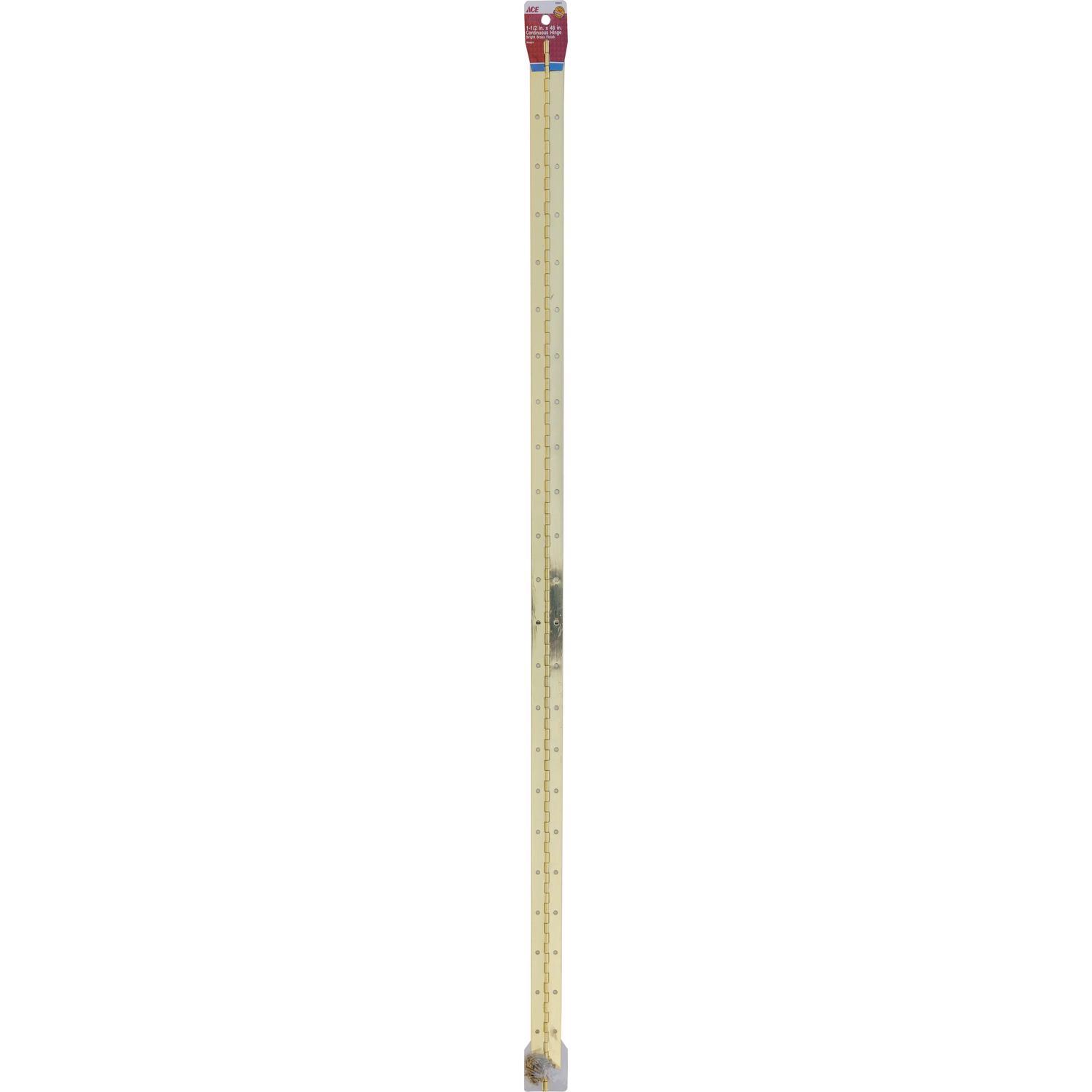 Ace 1-1/2 in. W X 48 in. L Bright Brass Brass Continuous Hinge 1 pk