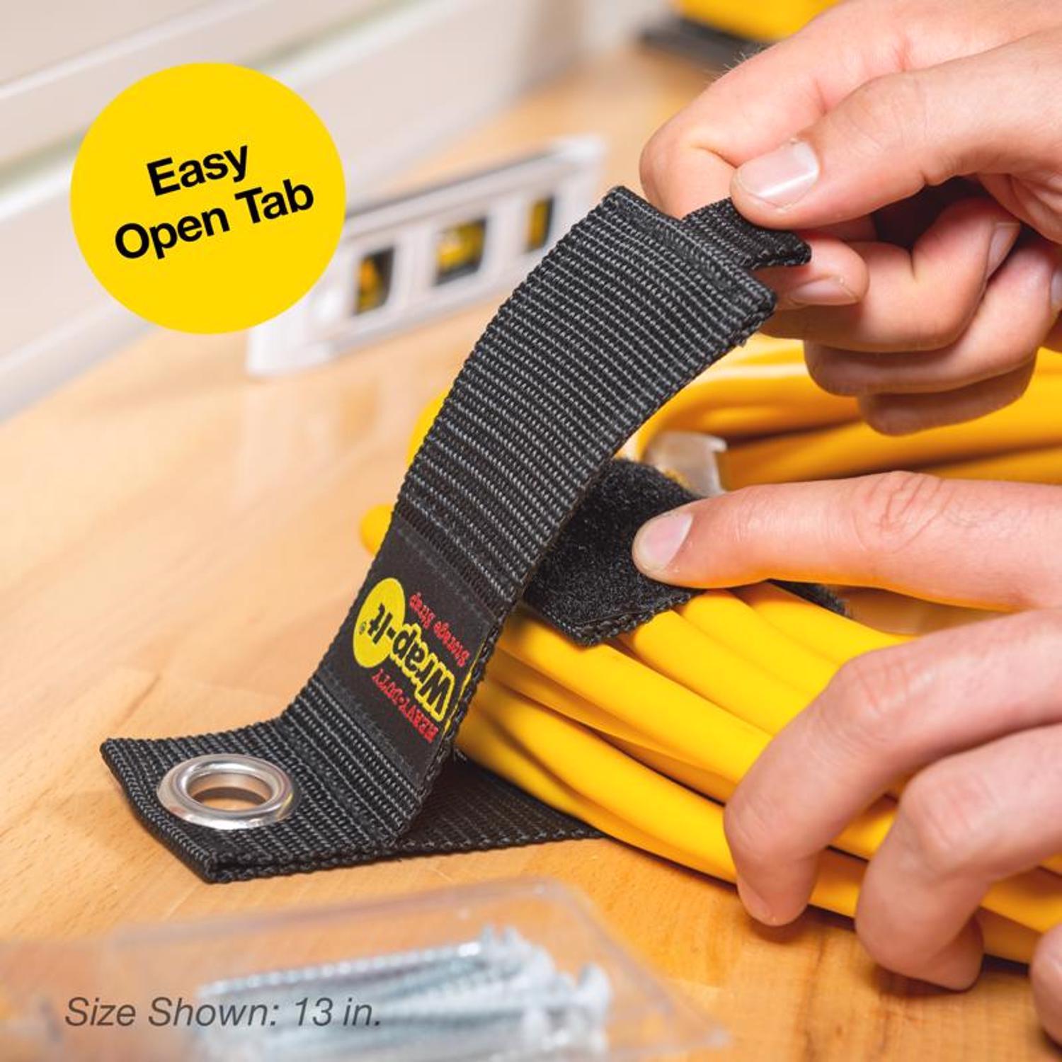 Wrap-It Heavy-Duty 2 in. W X 13 in. L Black Storage Straps 50 lb 2 pk
