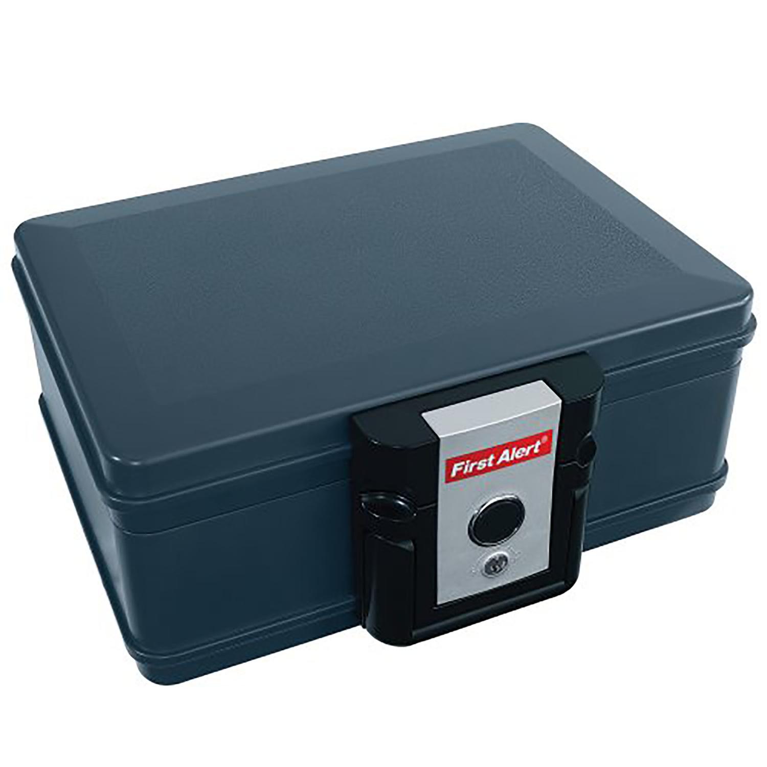 First Alert 0.17 cu. ft. Key Lock Gray Fireproof Safe
