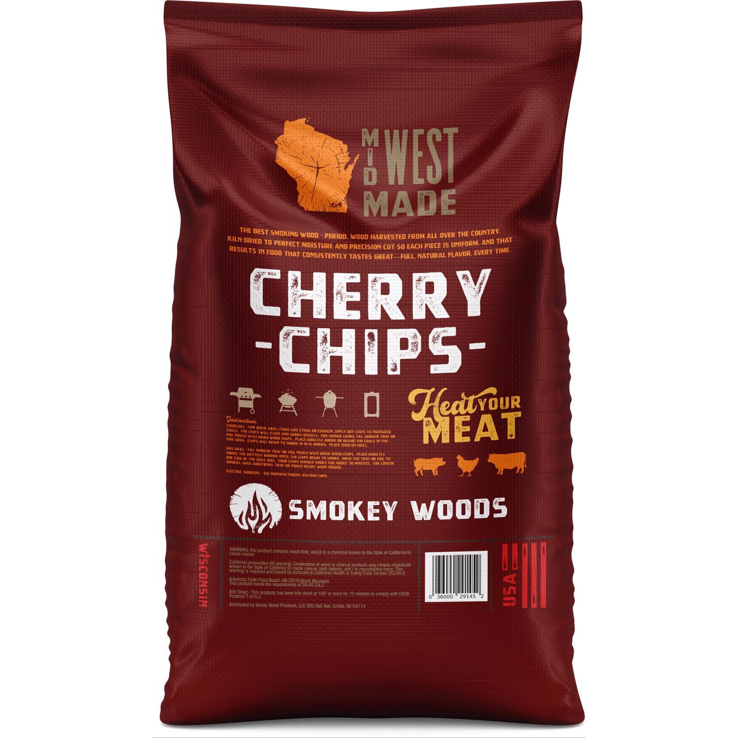 Smokey Woods All Natural Cherry Wood Smoking Chips 192 cu in
