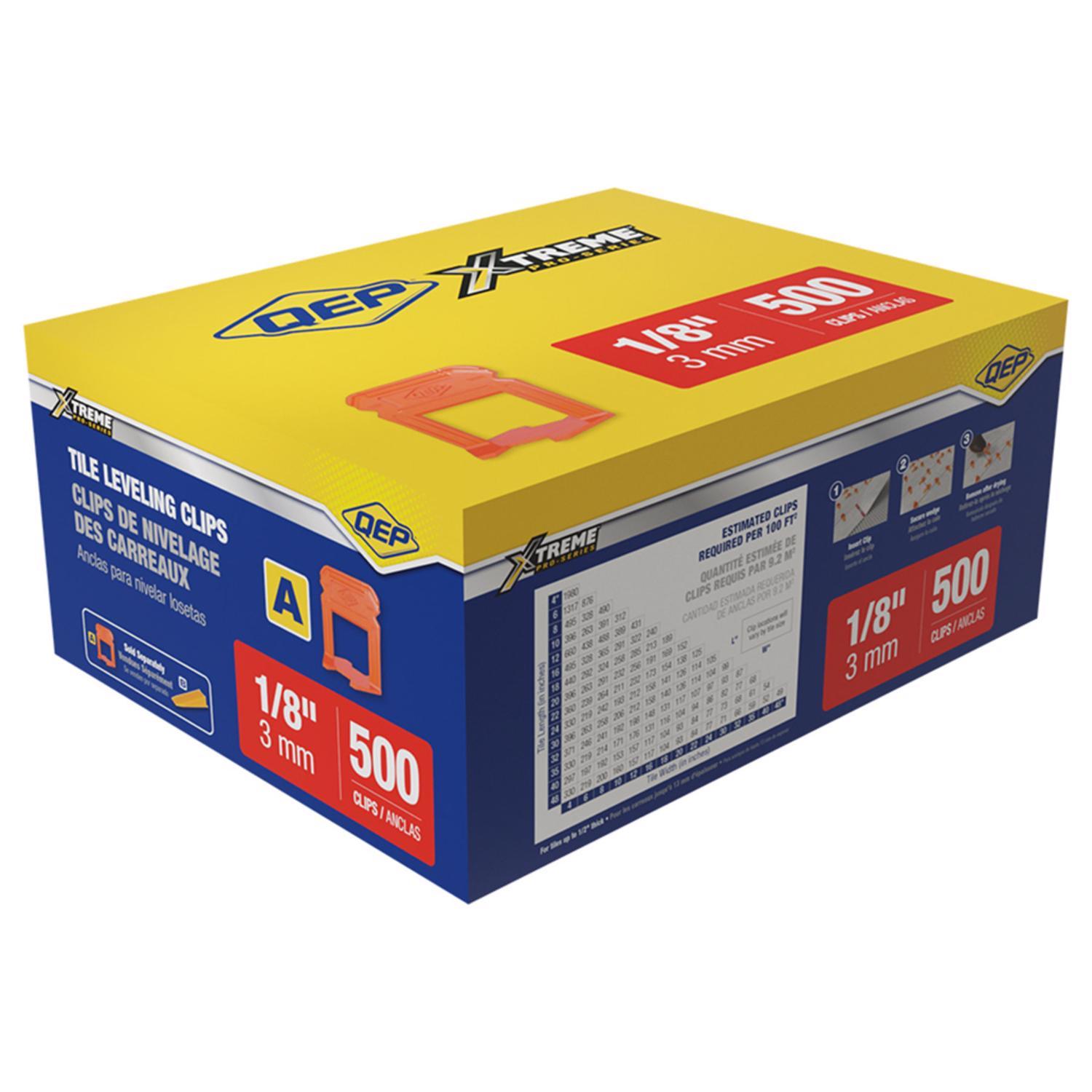 QEP Xtreme 1.29 in. H X 0.13 in. W Plastic Tile Leveling Clips 500 pc