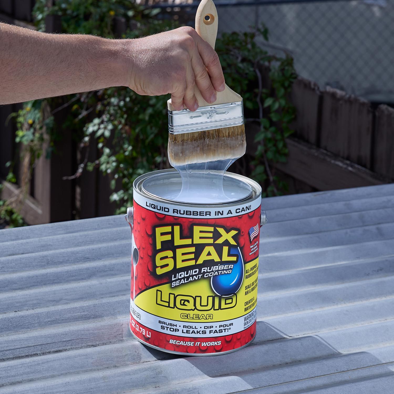 Flex Seal Family of Products Flex Seal Clear Liquid Rubber Sealant Coating 1 gal