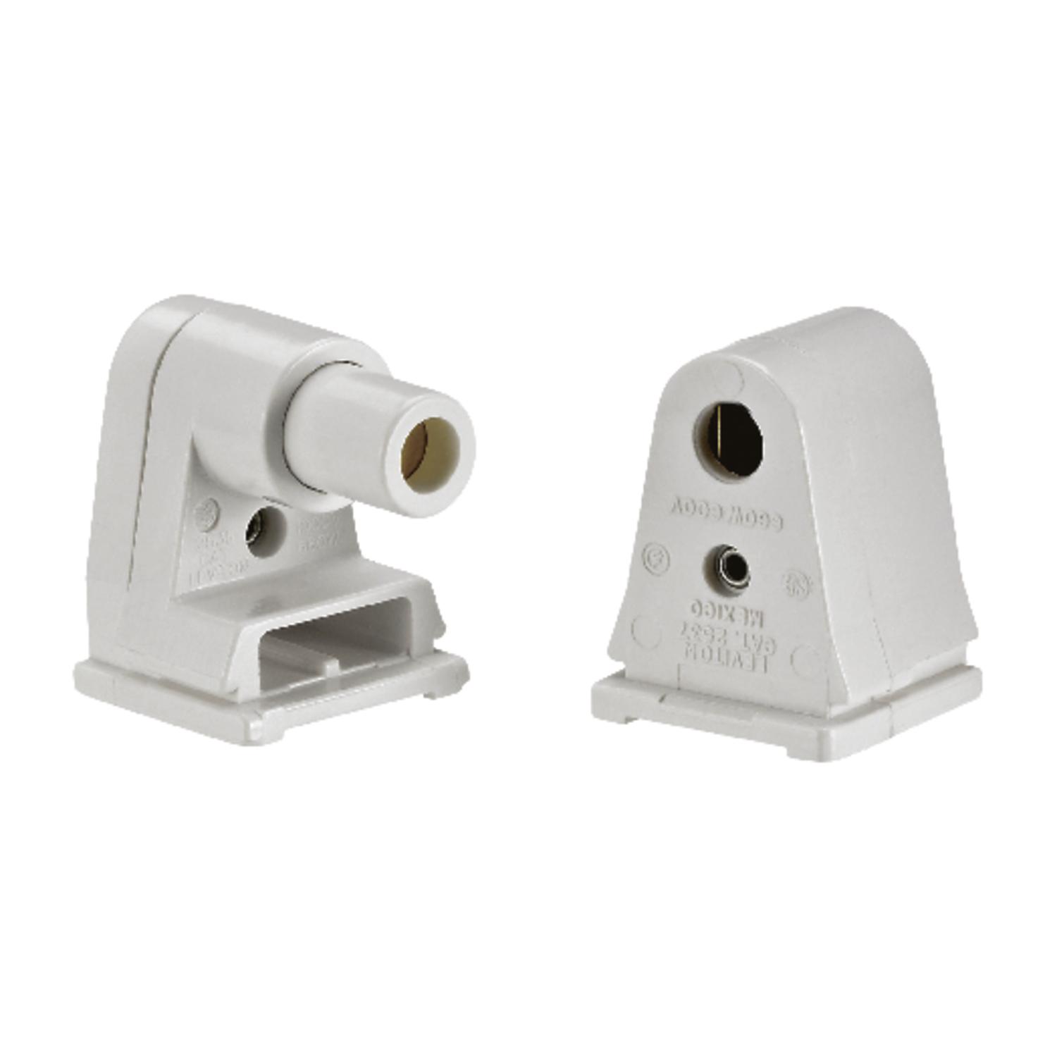 Leviton Plastic Fluorescent Pedestal Base Lampholder 1 pk