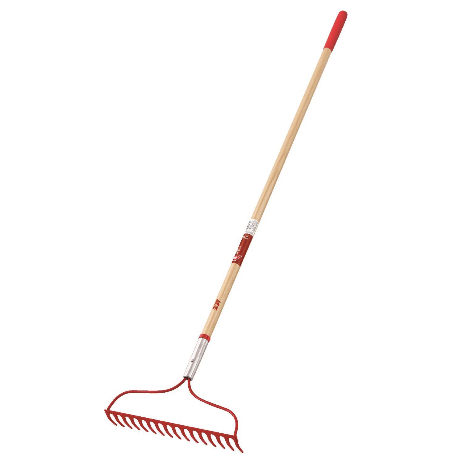 Ace 60 in. 16 Tine Steel Bow Rake Wood Handle