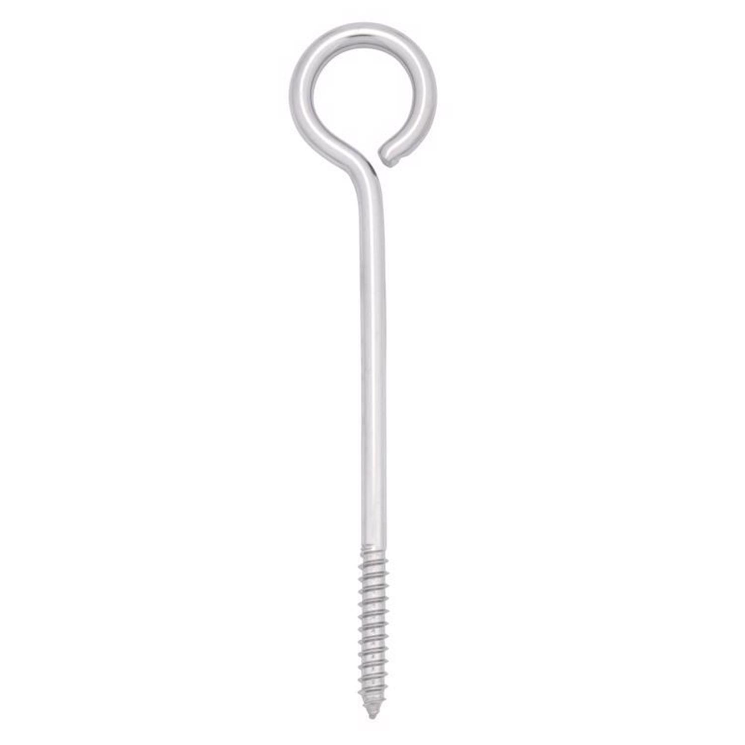 Hampton 3/8 in. X 8 in. L Stainless Stainless Steel Lag Thread Eyebolt