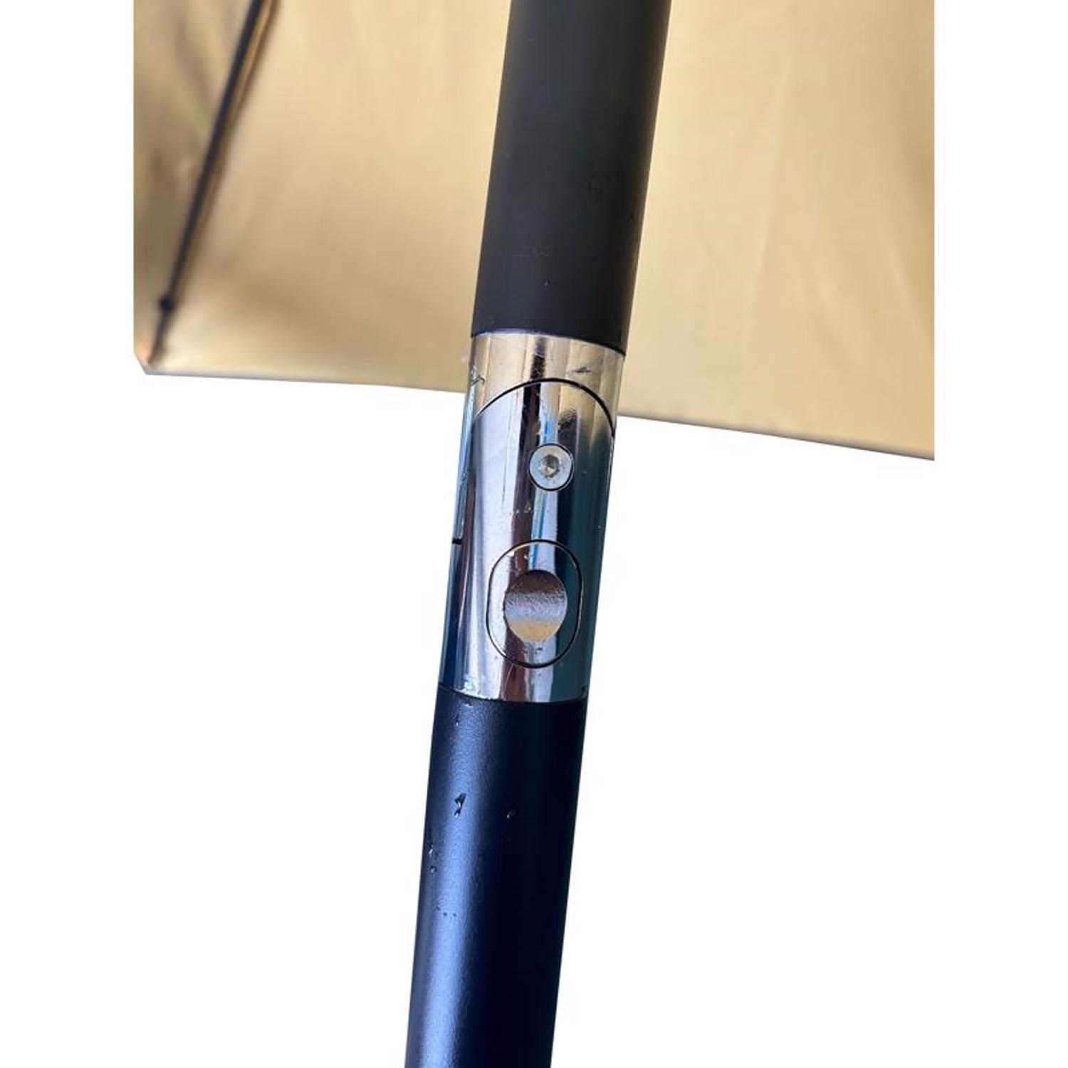 Living Accents 9 ft. Tiltable Yellow Market Umbrella