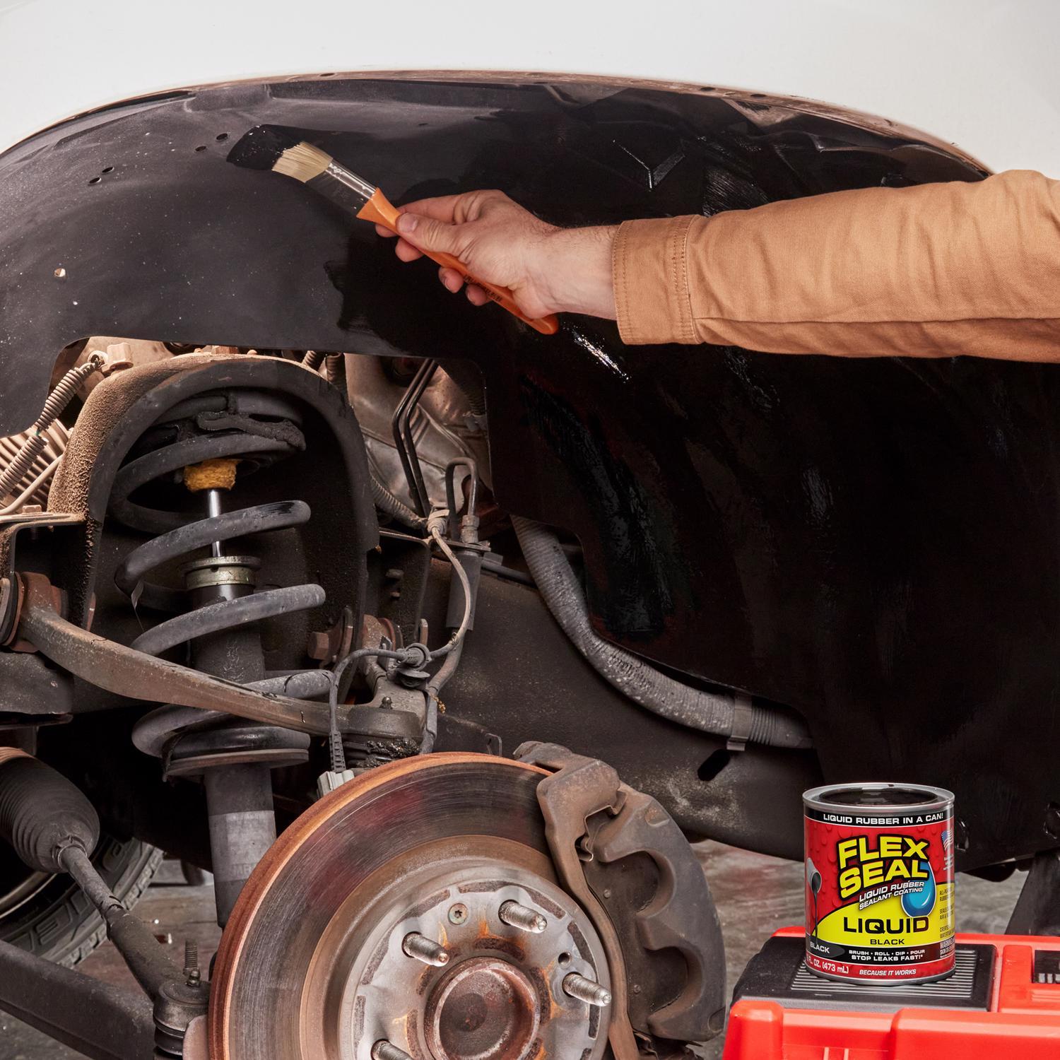 Flex Seal Family of Products Flex Seal Black Liquid Rubber Sealant Coating 16 oz