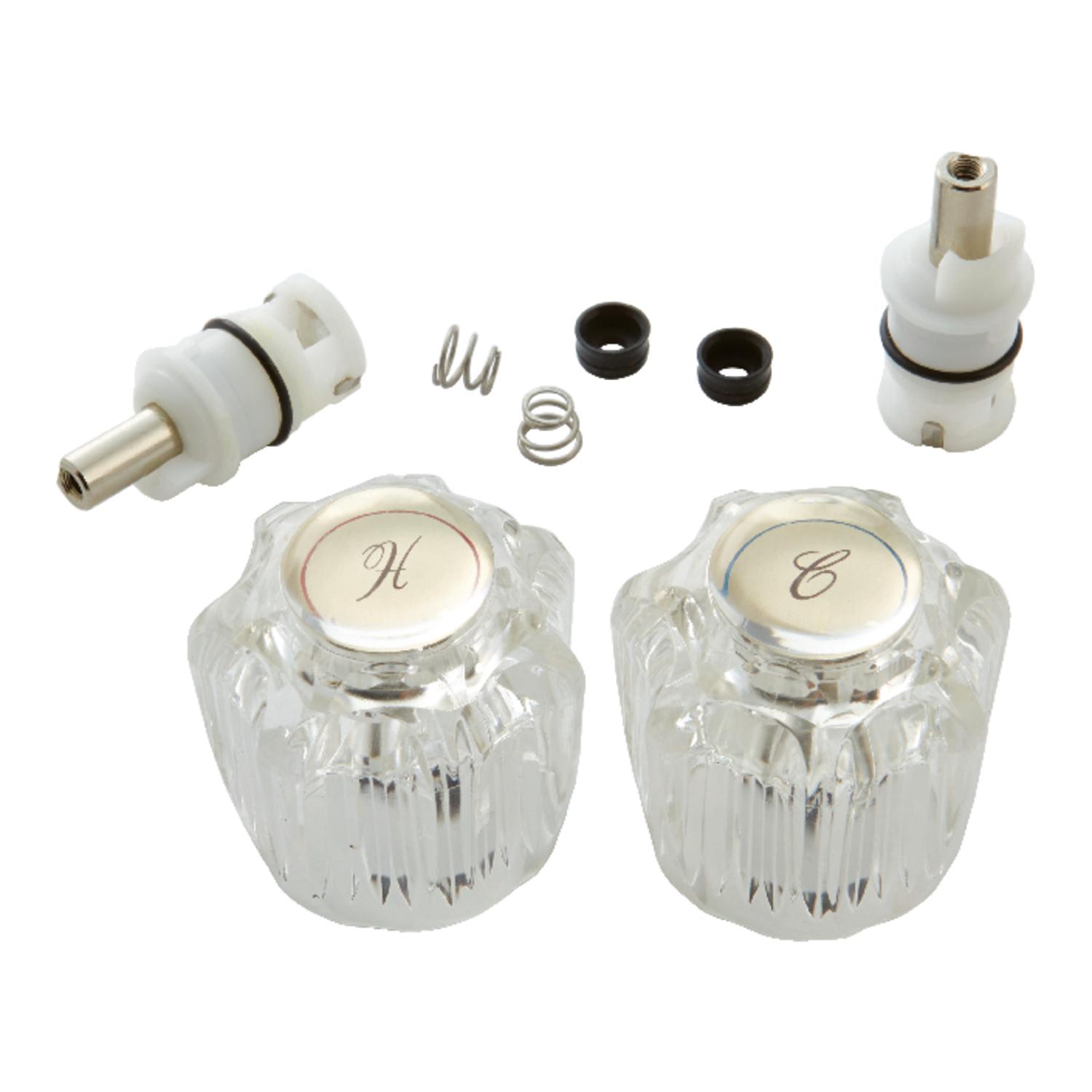 Ace For Delta Clear Sink and Tub and Shower Faucet Rebuild Trim Kit