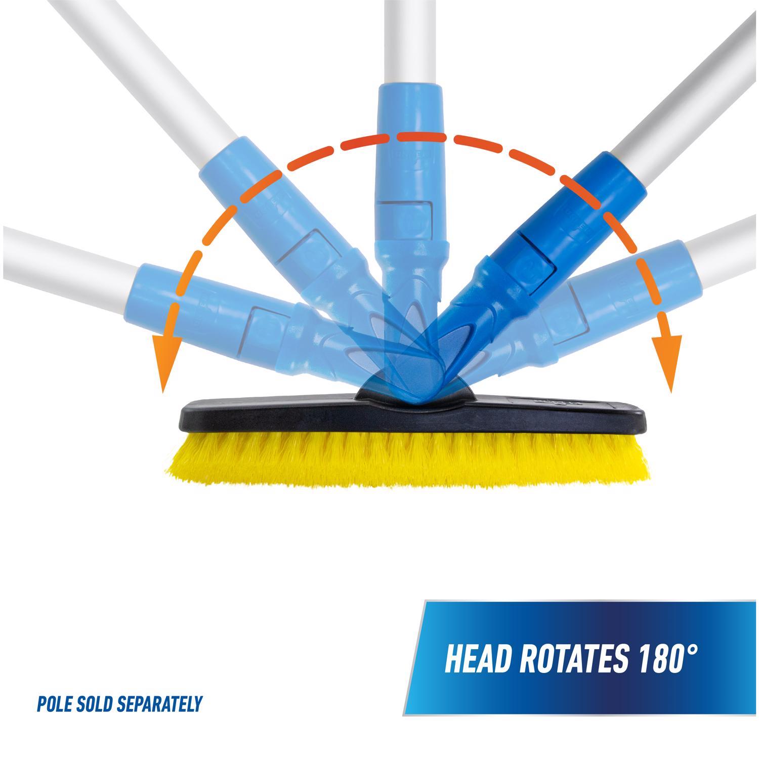 Unger 5.5 in. W Medium Bristle Plastic Handle Grout Brush