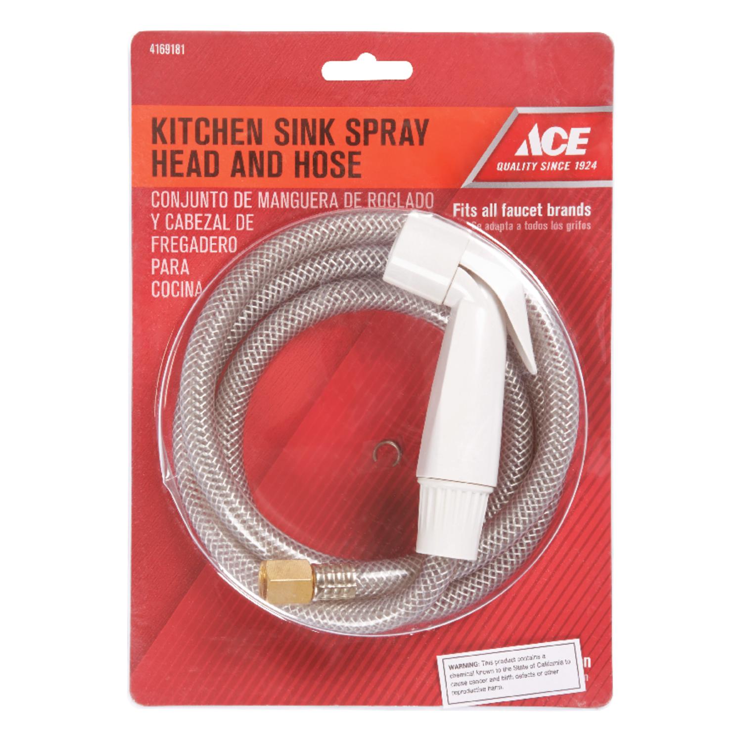 Ace For Universal White Faucet Sprayer with Hose
