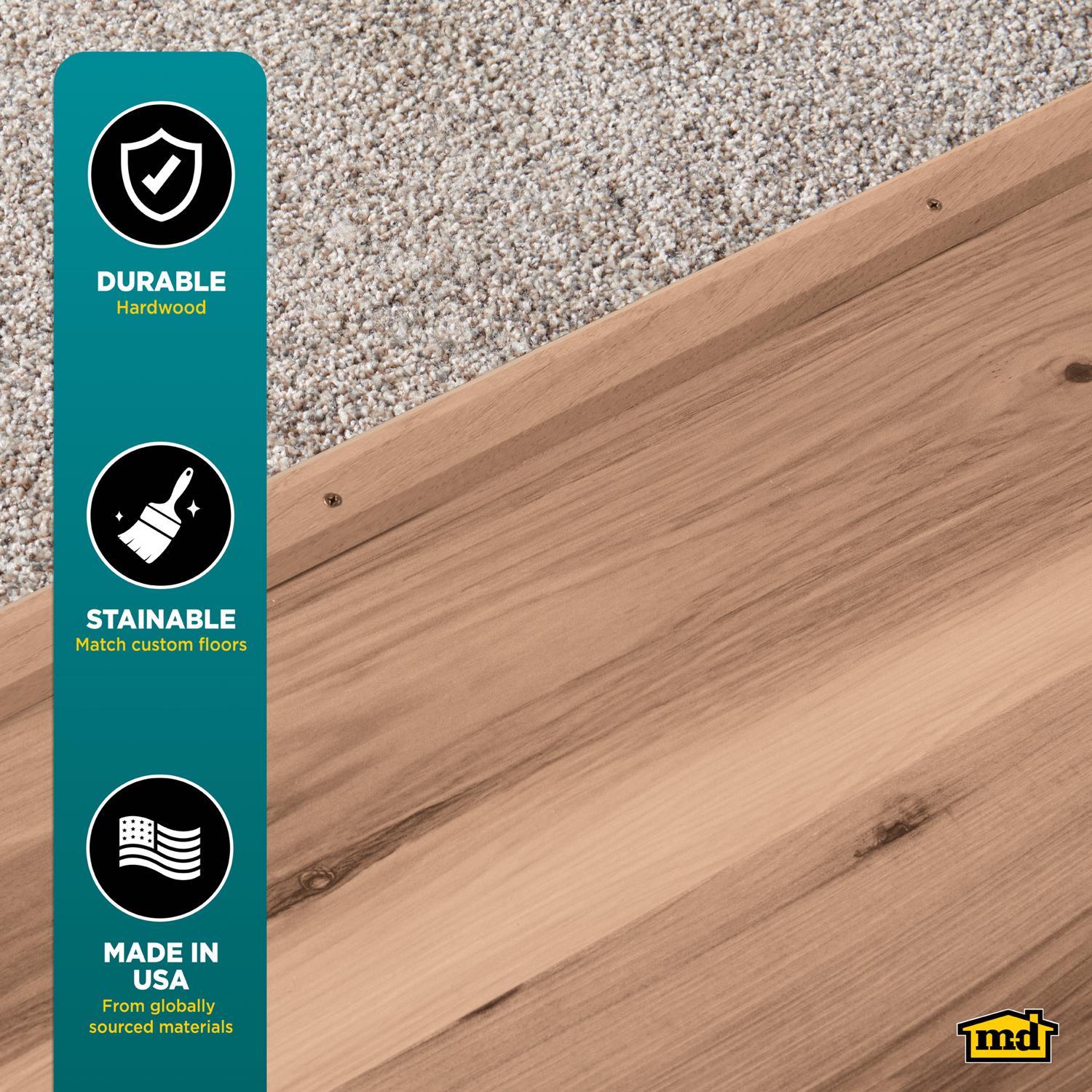 M-D Building Products 0.75 in. H X 1.44 in. W X 36 in. L Unfinished Unfinished Hardwood Carpet Trim
