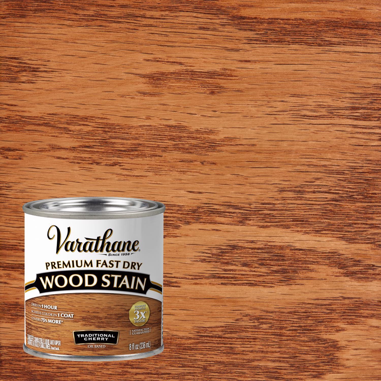 Varathane Semi-Transparent Traditional Cherry Oil-Based Urethane Modified Alkyd Wood Stain 1/2 pt