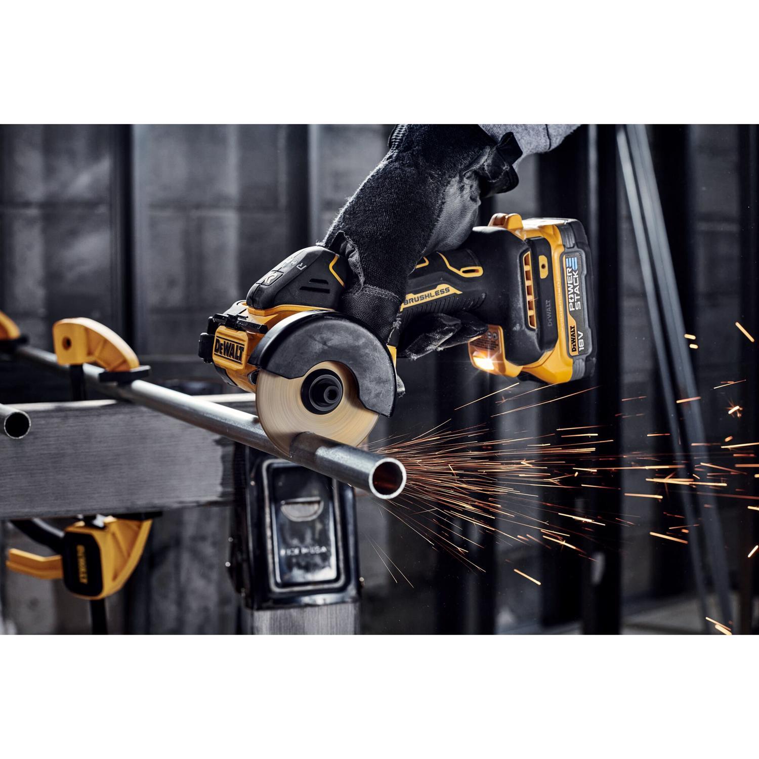 In 20 Volt Max Trigger Switch Brushless Dewalt 3 Inch Cut Off Tool 3 Inch Cut Off Tool For 18V Battery, 3 In 1 Tile Cutter 19500RPM, 3 Saw 3" Blades For
