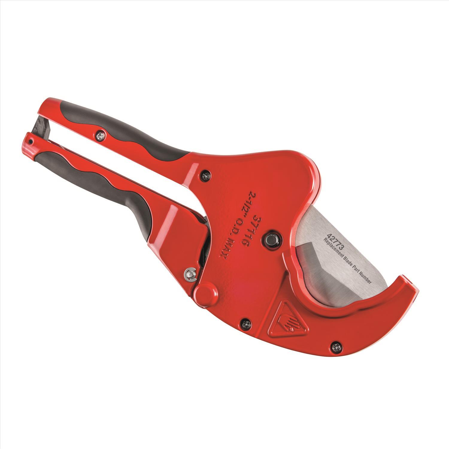 Superior Tool 2-1/2 in. Ratcheting Pipe Cutter 10 in. L Black/Red 1 pc
