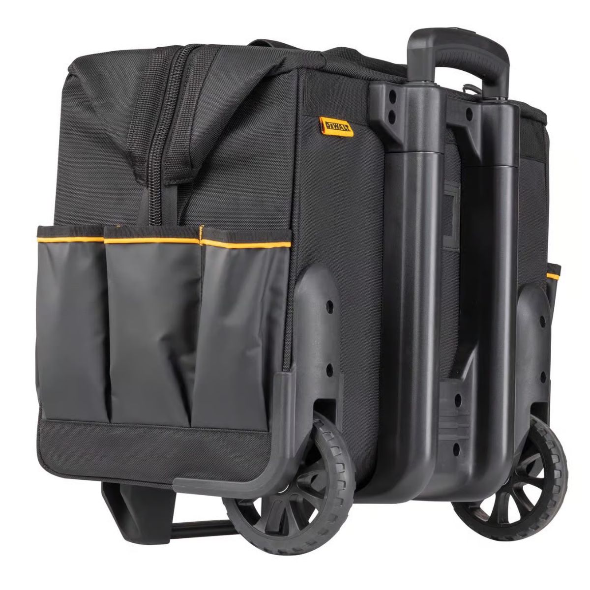DEWALT Ballistic Nylon Tool Bag On Wheels Roller Tool Bag 27 pocket Black/Yellow 1 Piece
