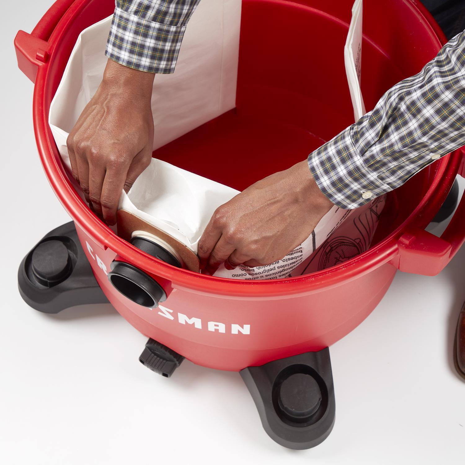 Craftsman 2 in. L X 12 in. W Wet/Dry Vac Bag 16-20 gal 2 pc