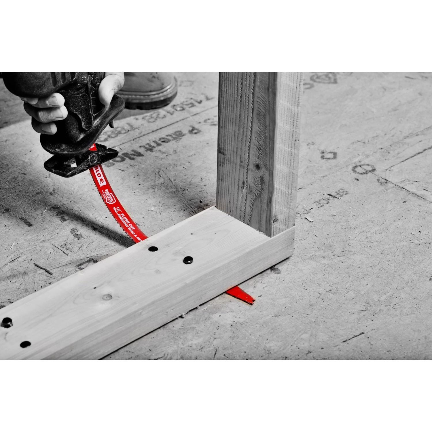 Diablo 9 in. Bi-Metal Flush Cut Reciprocating Saw Blade 10/14 TPI 5 pk