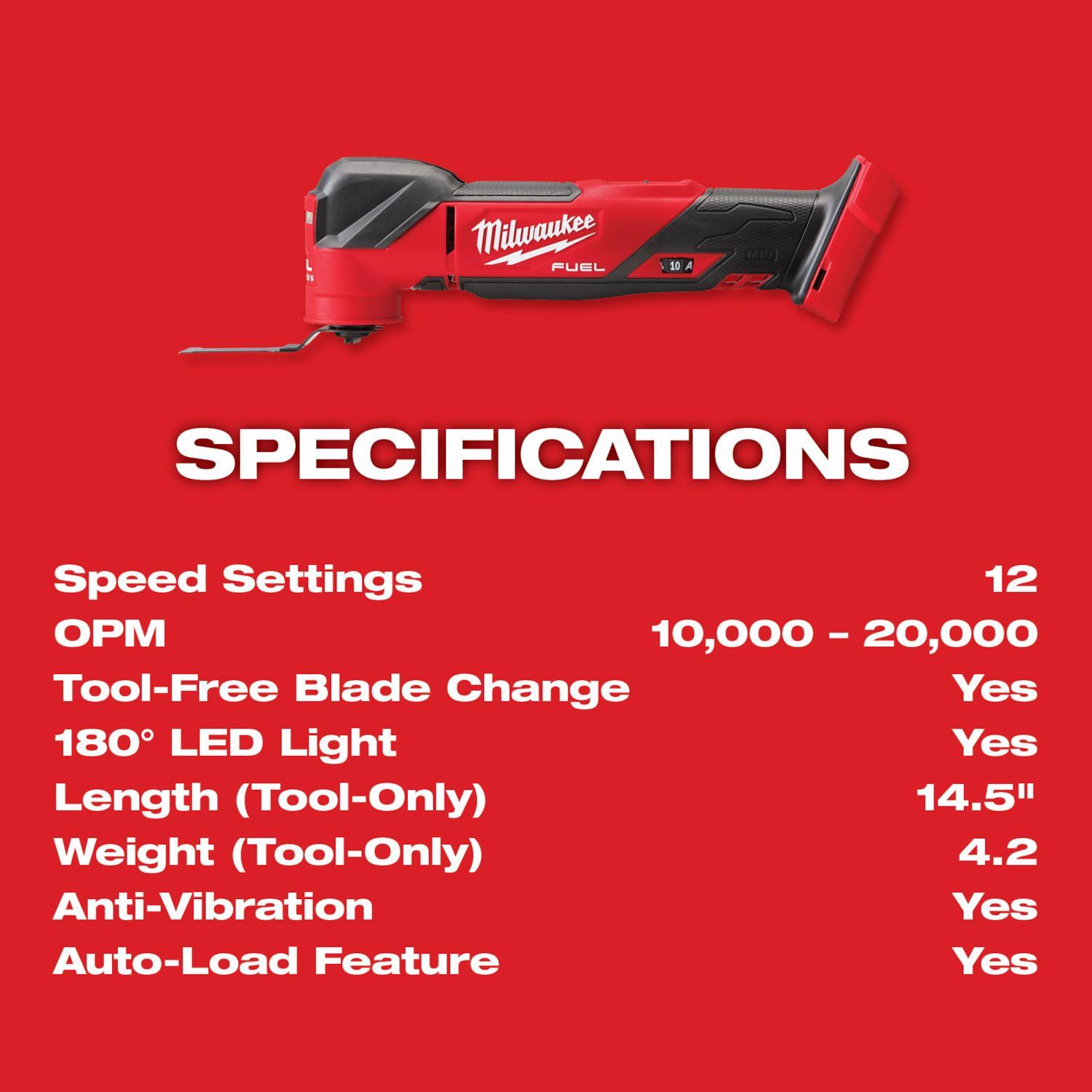 Milwaukee M18 FUEL Cordless Oscillating Multi-Tool Tool Only