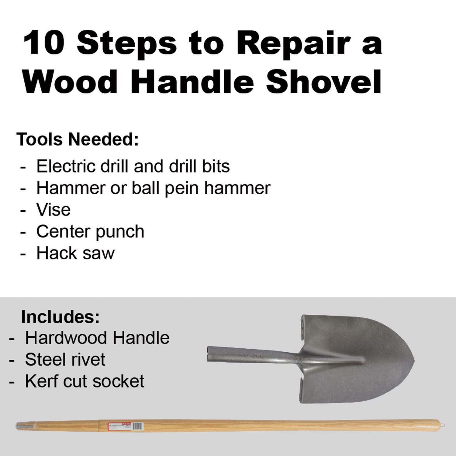 Truper 48 in. Wood Shovel Replacement Handle