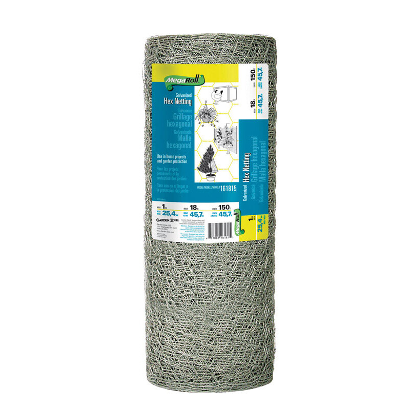 Garden Zone Poultry Netting 18in. H x 150' L 20 Ga. Silver