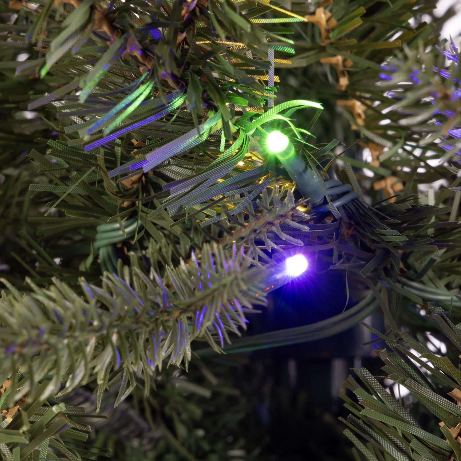 Celebrations 1-2 Tree 7 ft. Slim LED 350 ct Majestic Fraser Fir Color Changing Christmas Tree