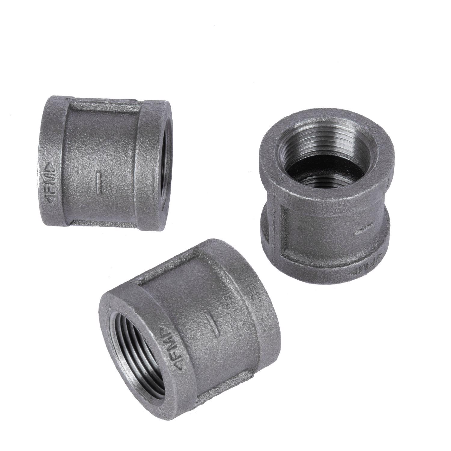 STZ Industries 1 in. FIP each X 1 in. D FIP Black Malleable Iron Coupling