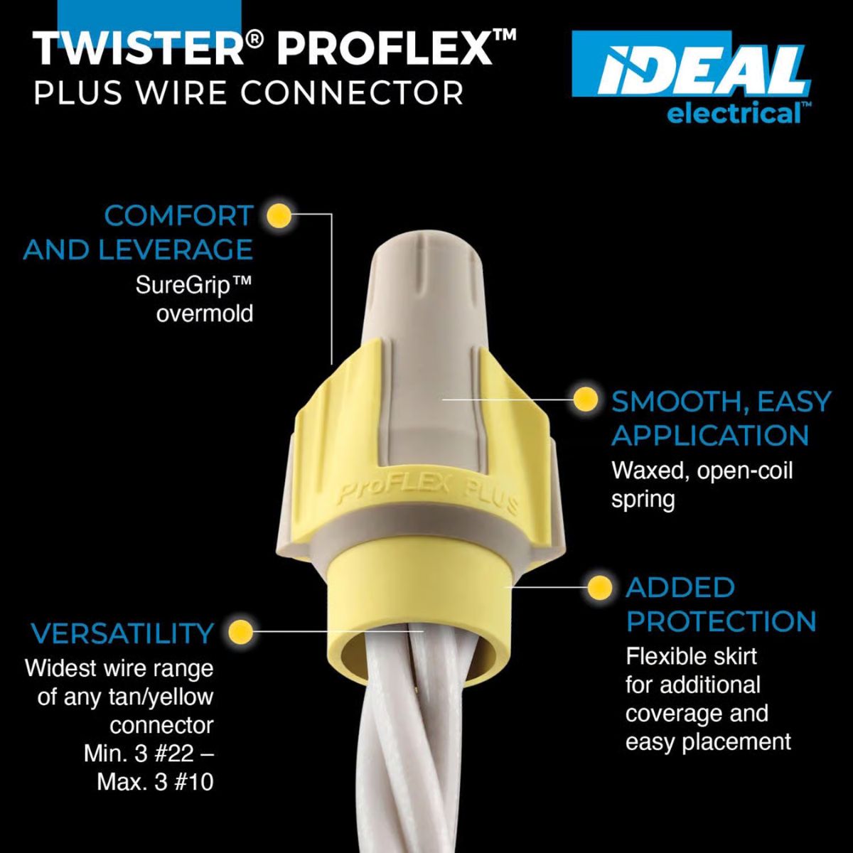 Ideal Industries Twister ProFLEX Plus Tan/Yellow 25 Pack