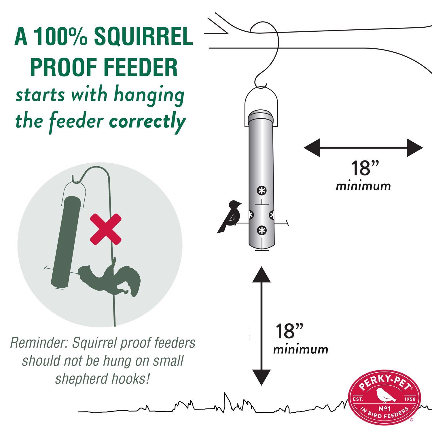 Perky-Pet Finch 1.5 lb Plastic Tube Bird Feeder 6 ports