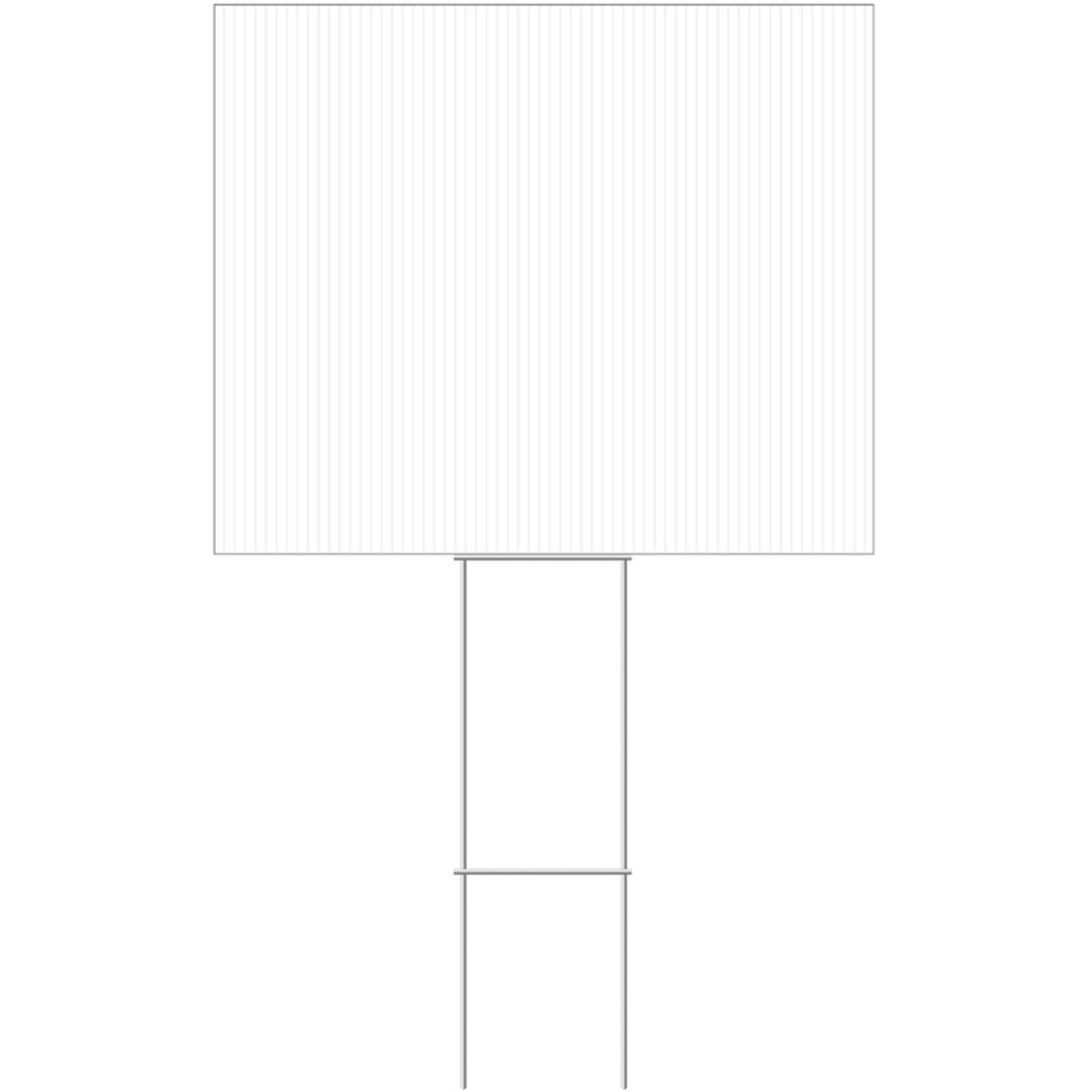 HILLMAN English White Blank Sign 20 in. H X 24 in. W