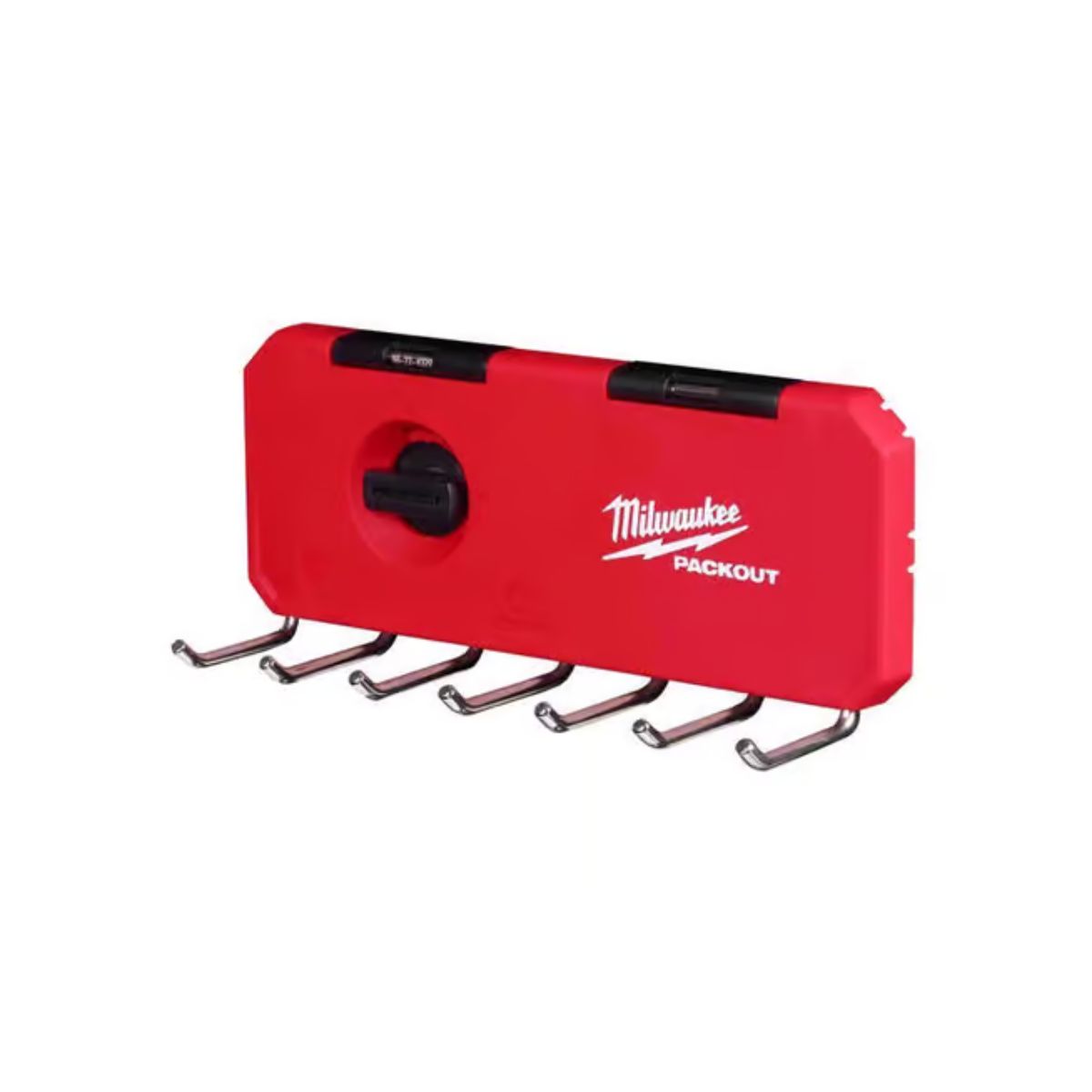 Milwaukee Packout Shop Storage Medium Black/Red Plastic 9.5 in. L Hook Rack 25 lb. 1 pack