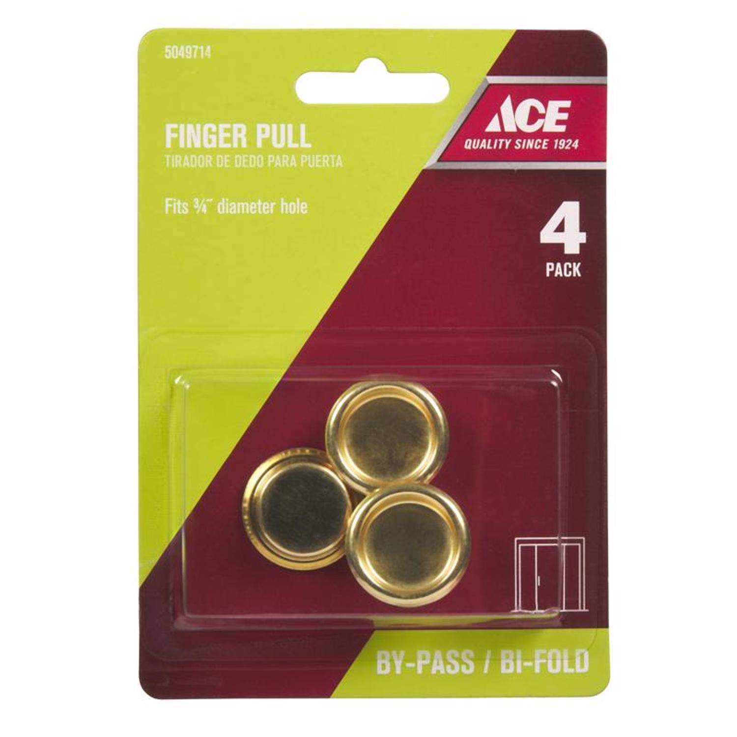 Ace.75 in. L Brass-Plated Steel Flush Mortise Finger Pull