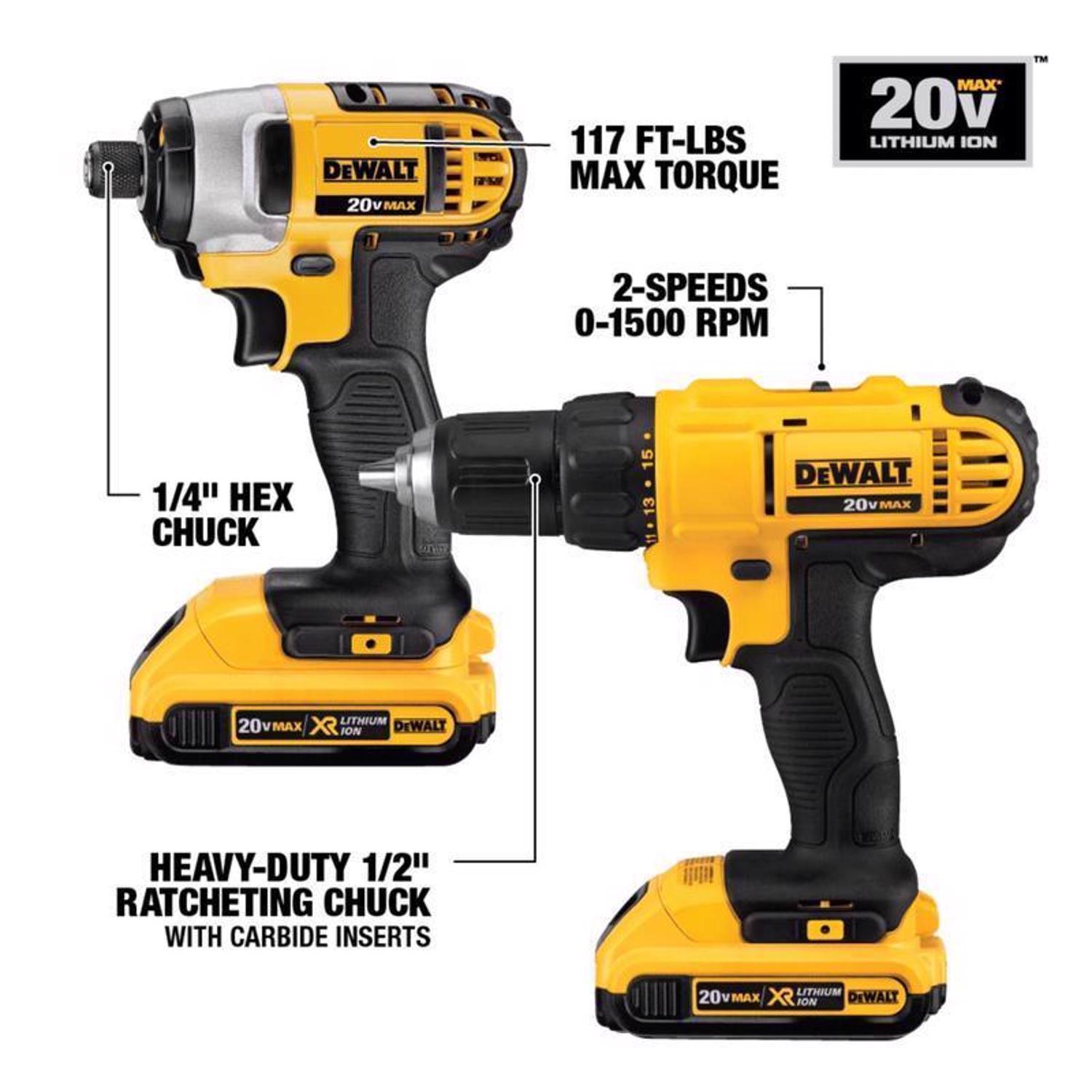 DeWalt 20V MAX Cordless Brushed 10 Tool Combo Kit