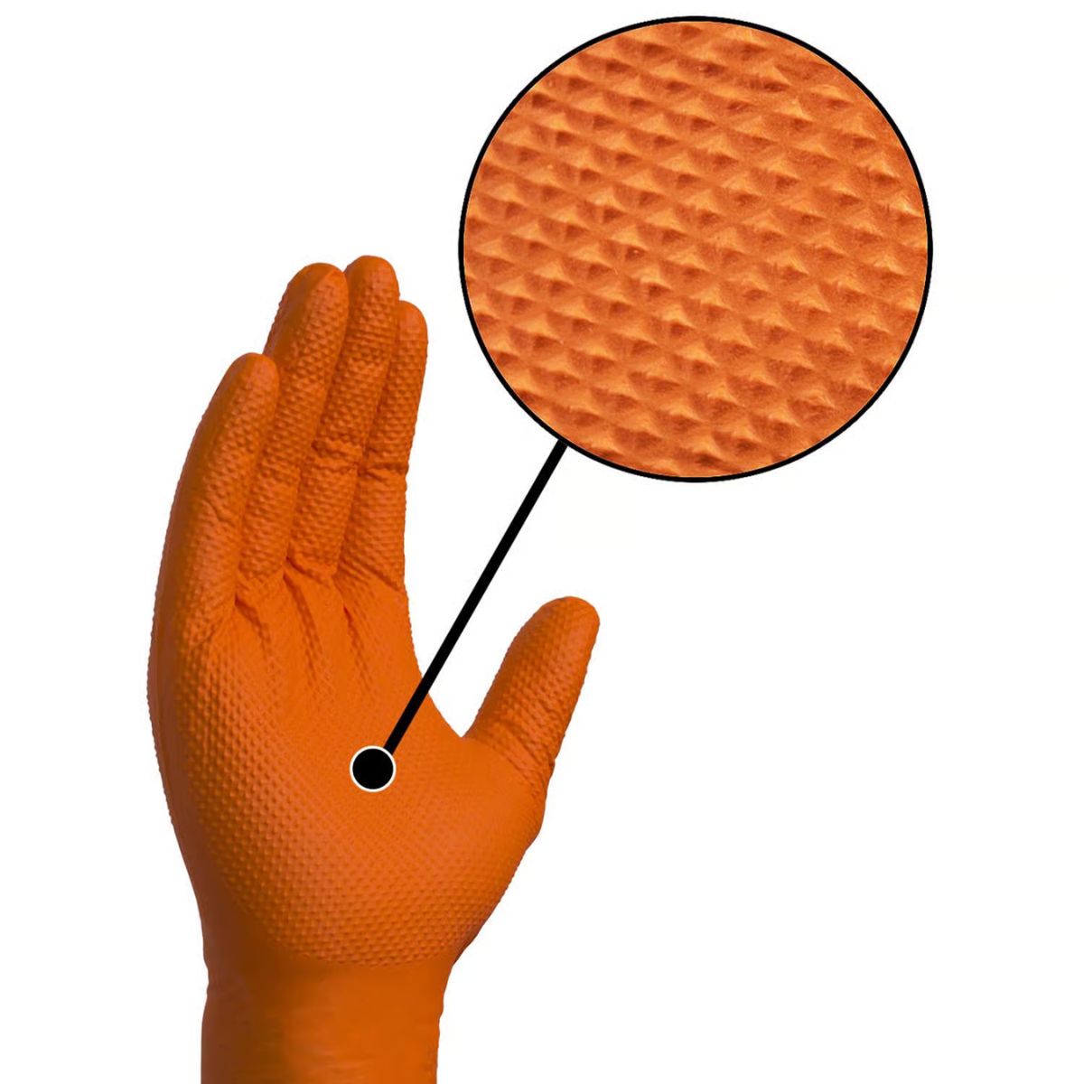 Gloveworks Nitrile Disposable Gloves One Size Fits Most Orange Powder Free 6 Pieces