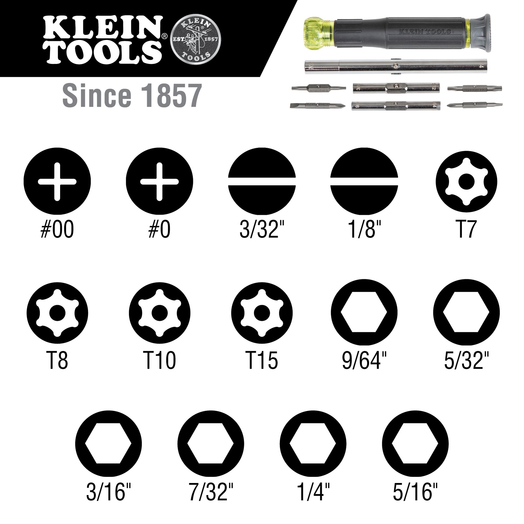 Klein 14-in-1 Precision Screwdriver/ Nut Driver