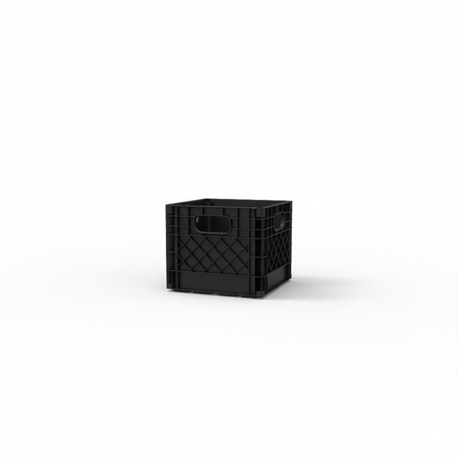 Organize-it Black Miniature Storage Bin 5.5 in. H X 6.5 in. W X 6.5 in. D Stackable