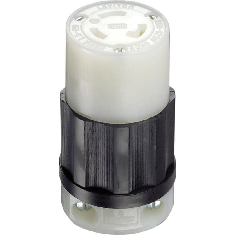 Leviton Industrial Nylon Grounding Locking Connector L5-20R 16-10 AWG 2 Pole 3 Wire