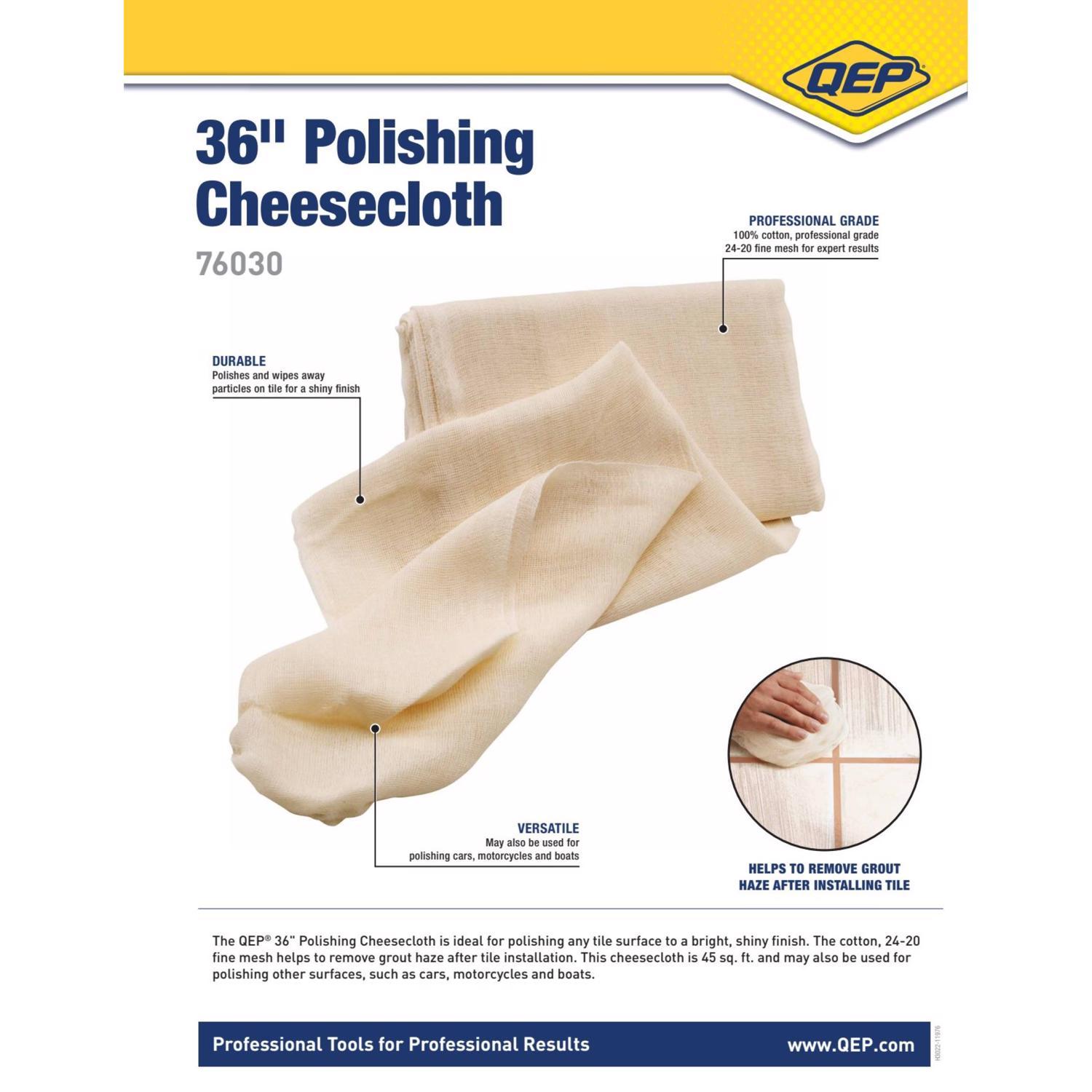 QEP Cotton Cheese Cloth 36 in. W X 180 in. L 1 pk