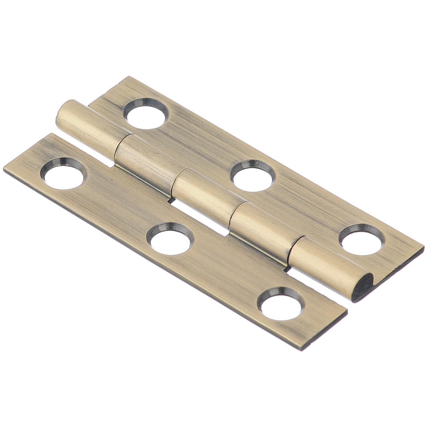Ace 2 in. W X 1 in. L Antique Brass Brass Narrow Hinge 2 pk