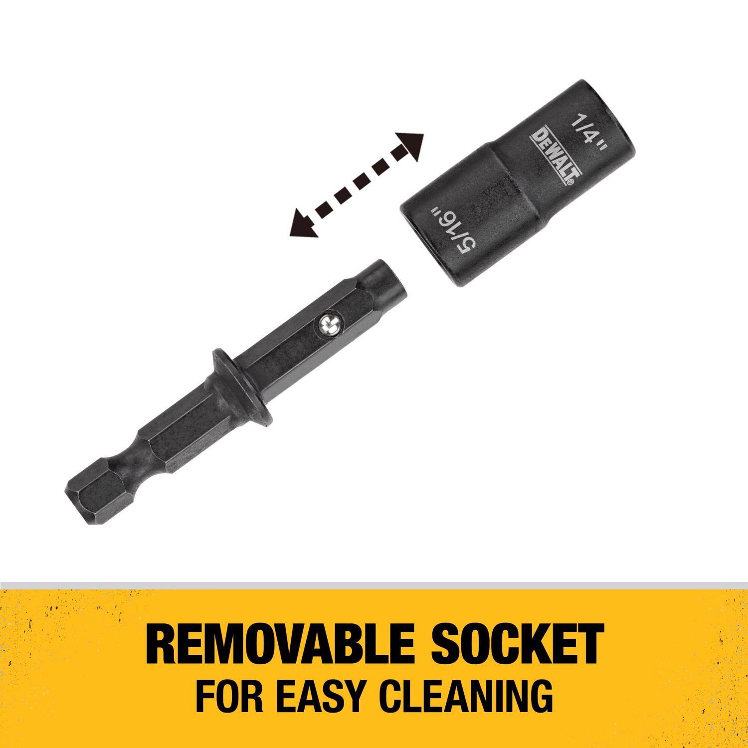 DeWalt 1/4,5/16 in. X 2 in. L Black Oxide Double-Ended Nut Driver 2 pc