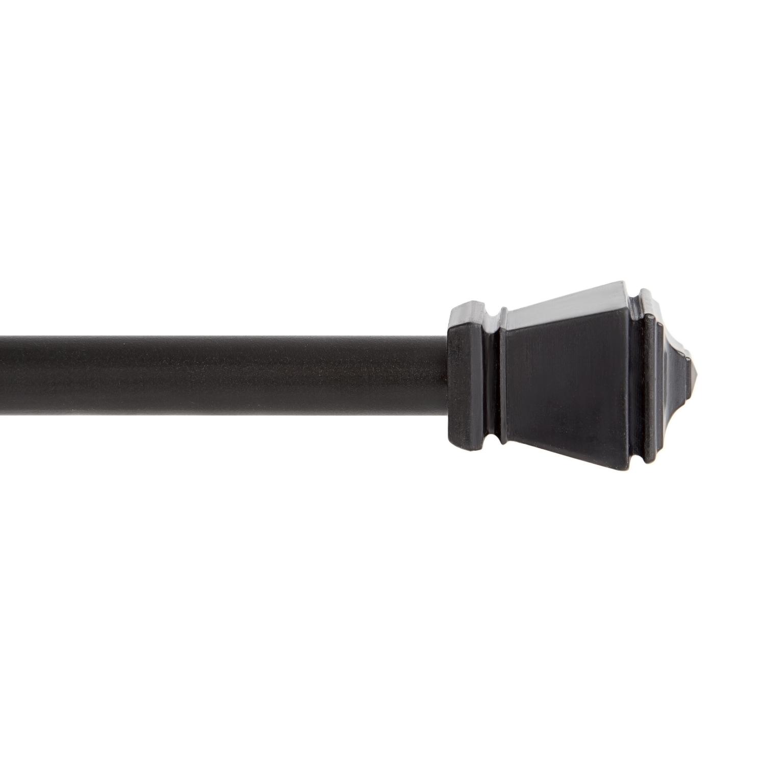 Kenney Black Traditional/Transitional Cafe Rod 48 in. L X 84 in. L