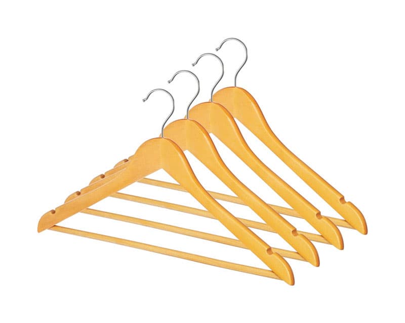 Whitmor 9-5/16 in. H X 1/2 in. W X 17-1/2 in. L Wood Brown Suit Hanger 1 pk
