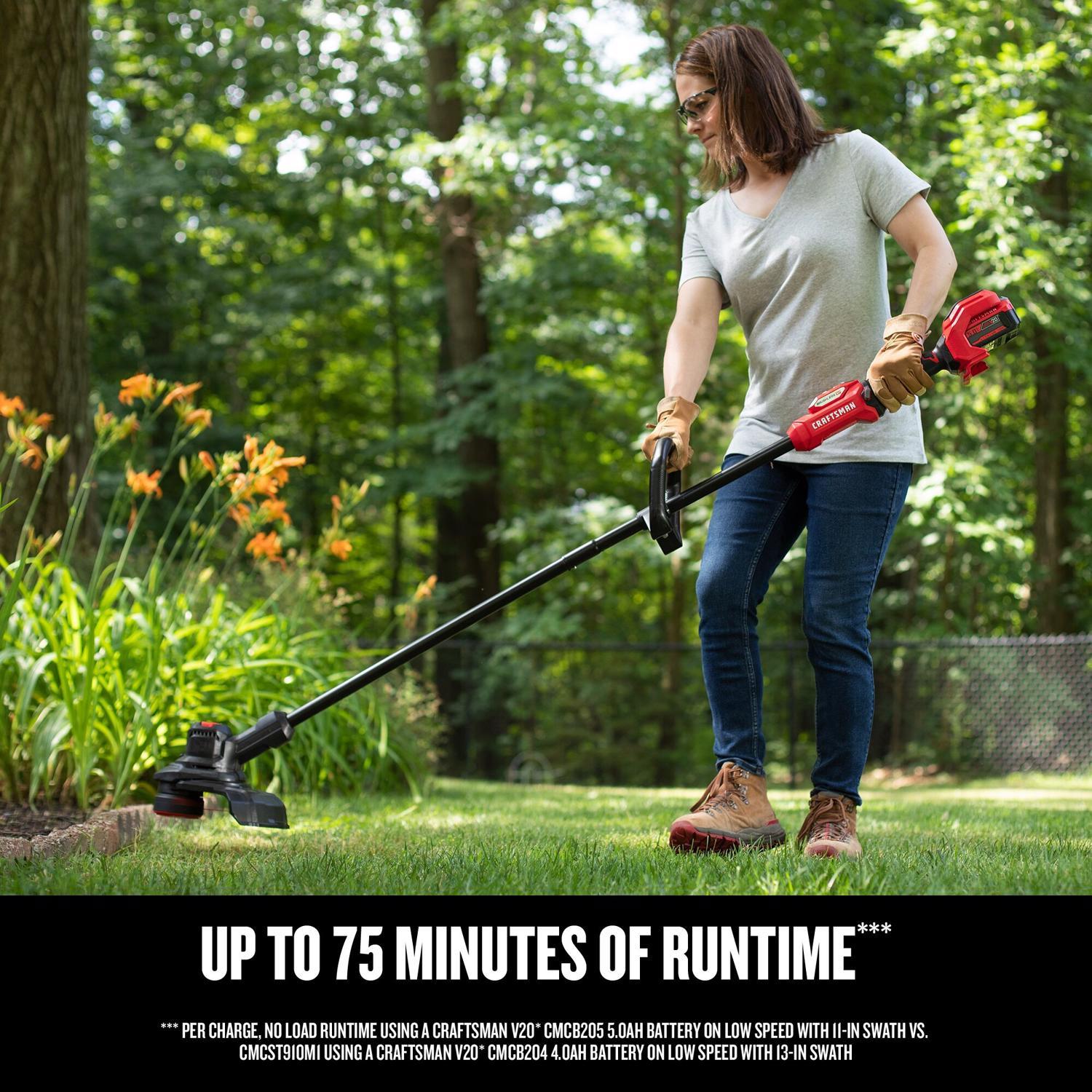 CRAFTSMAN V20 BRUSHLESS RP CMCST930P1 13 in. Battery String Trimmer Kit (Battery & Charger)