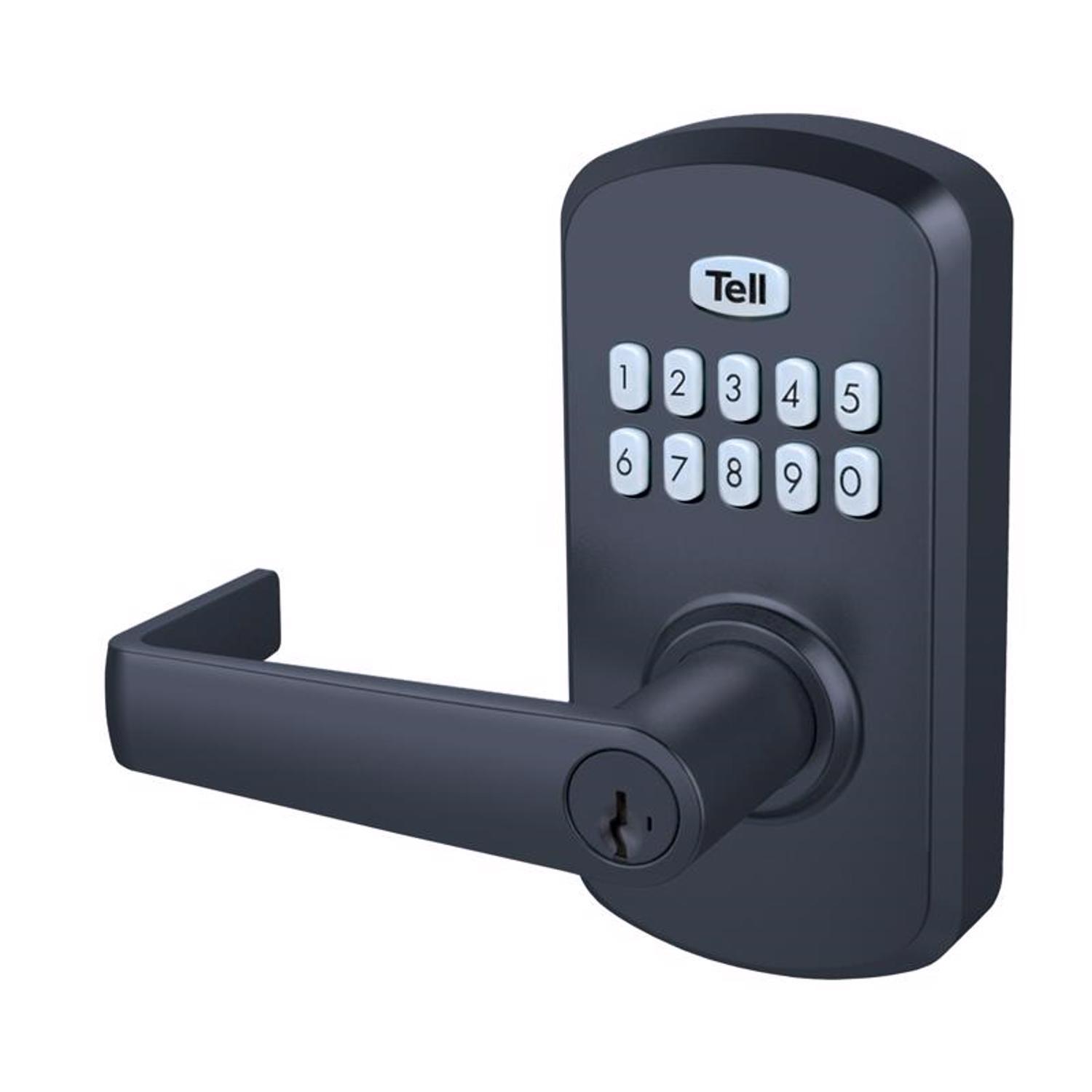 Tell Manufacturing Matte Black Steel Electronic Keypad Entry Lock