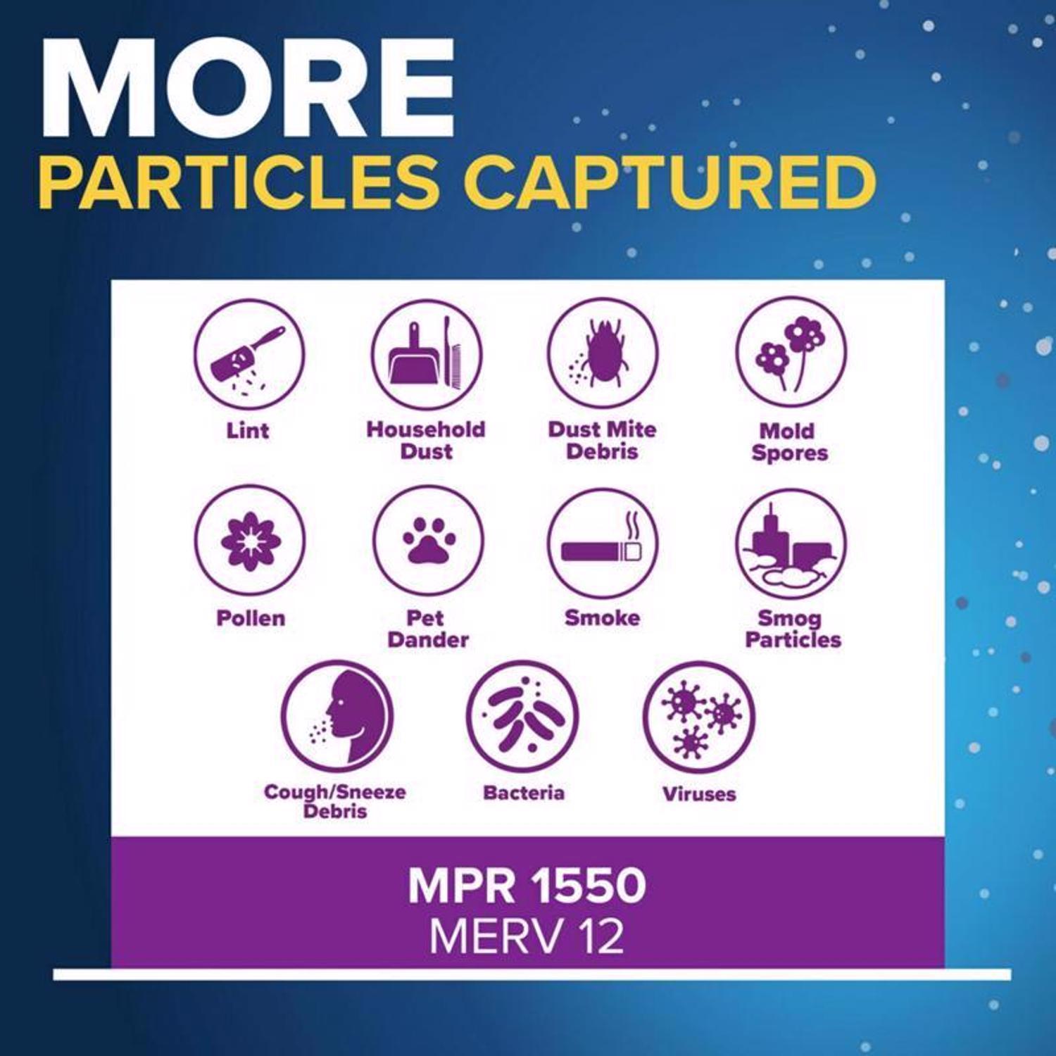 Filtrete 20 in. W X 25 in. H X 4 in. D Polyester 12 MERV Pleated Allergen Air Filter 1 pk