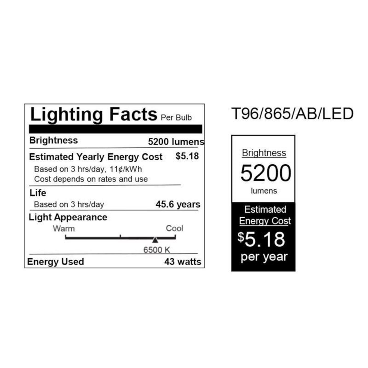 Feit Linear T8/T12 Daylight 93.3 in. 1 Pin Linear LED Tube Light Bulb 59 Watt Equivalence 1 pk