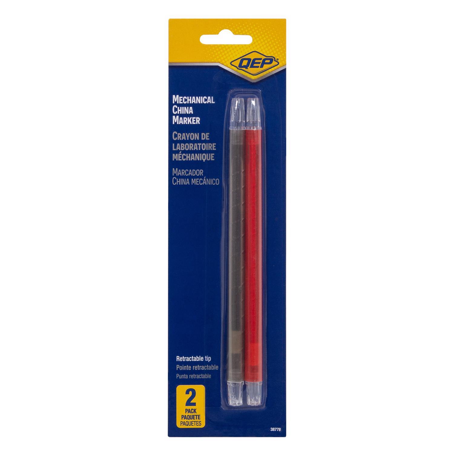 QEP.35 in. L China Marker Black/Red 2 pc