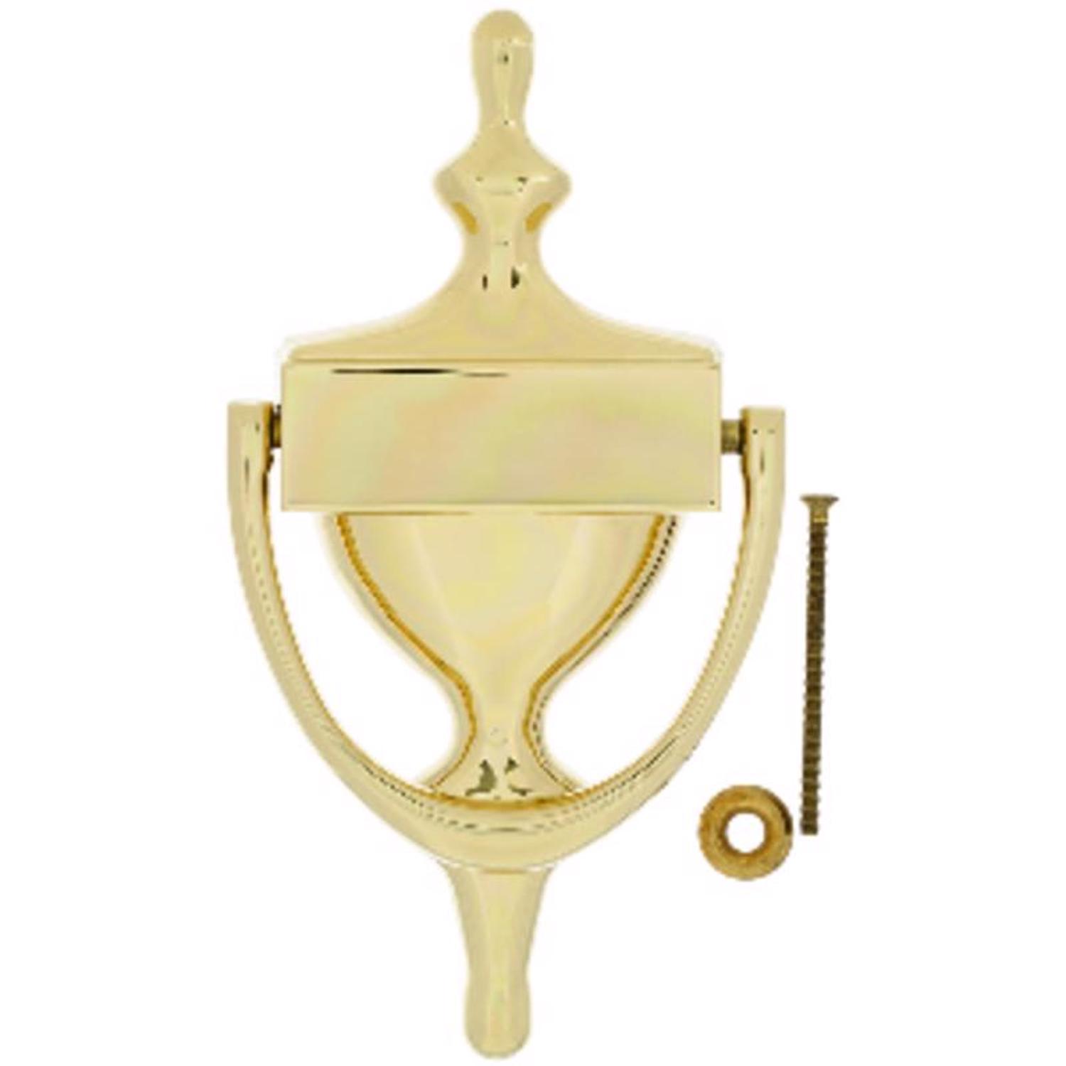 Ace 7in. L Brass Door Knocker
