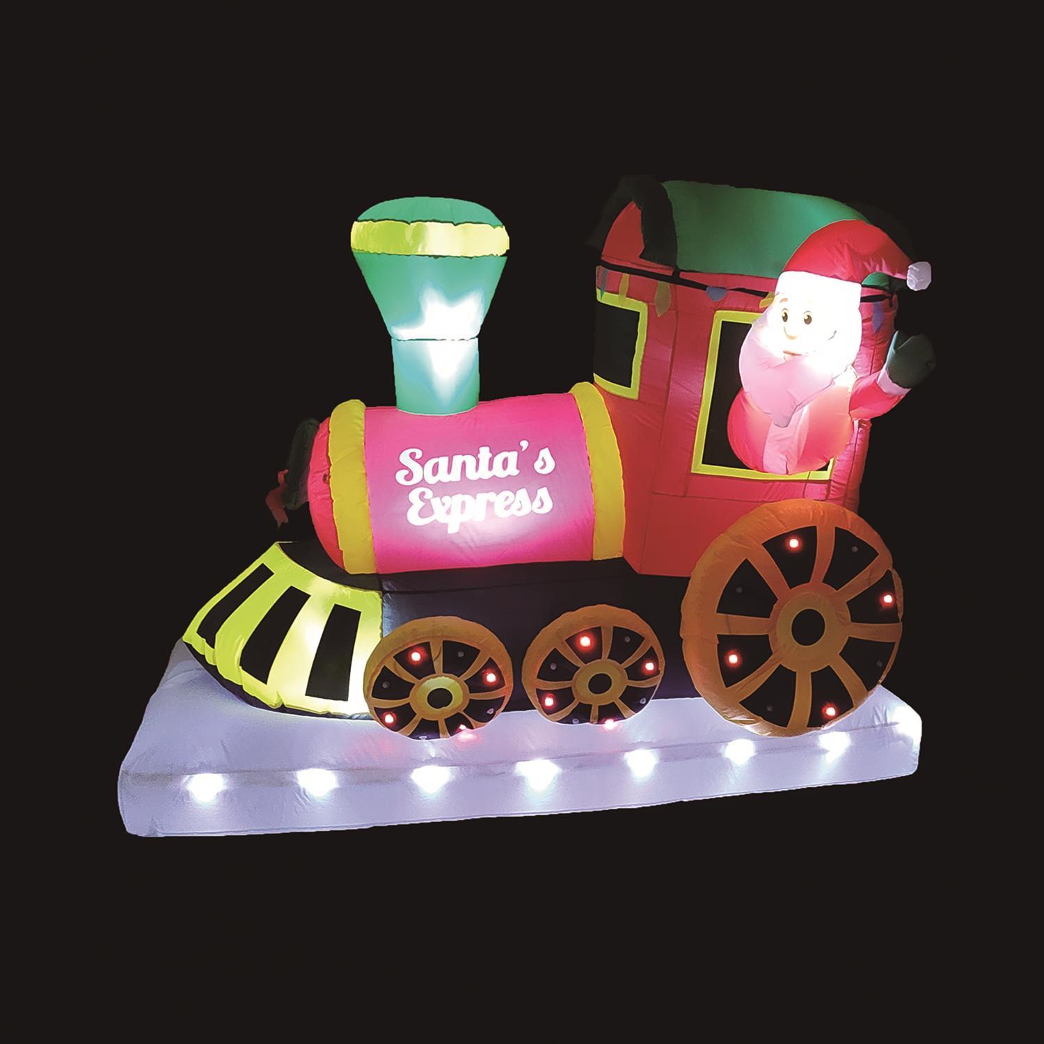 A Holiday Company LED Santa's Express Train 11 ft. Inflatable